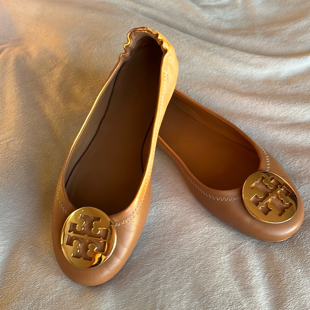 TORY BURCH Minnie Travel Ballet Flats 🤎
